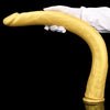 Golden Long Thin Dildo Liquid Silicone
