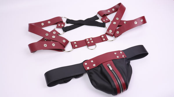 Spartan Lion gladiator style studded suspenders and groin protector