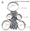 Stainless steel lockable wrist cuffs & leg shackles & collar chain restraint set sexual bondage BDSM set
