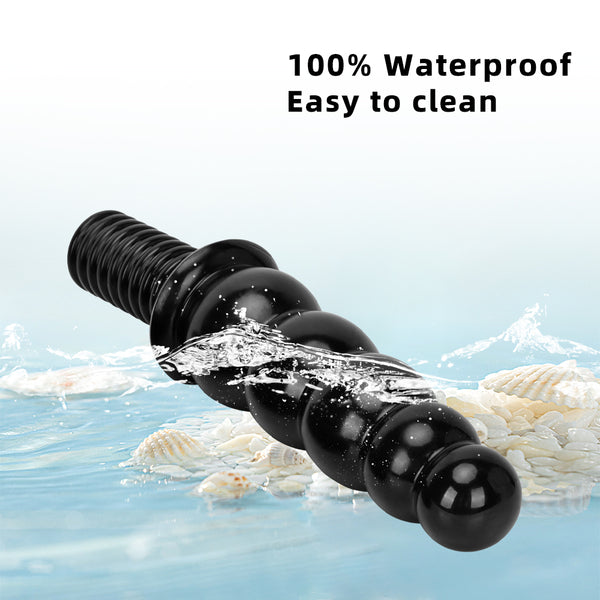 Anal Beads 9.9 Inch Vaginal G-Spot Anal Dildo Masturbation Butt Plug with Handle for Men and Women