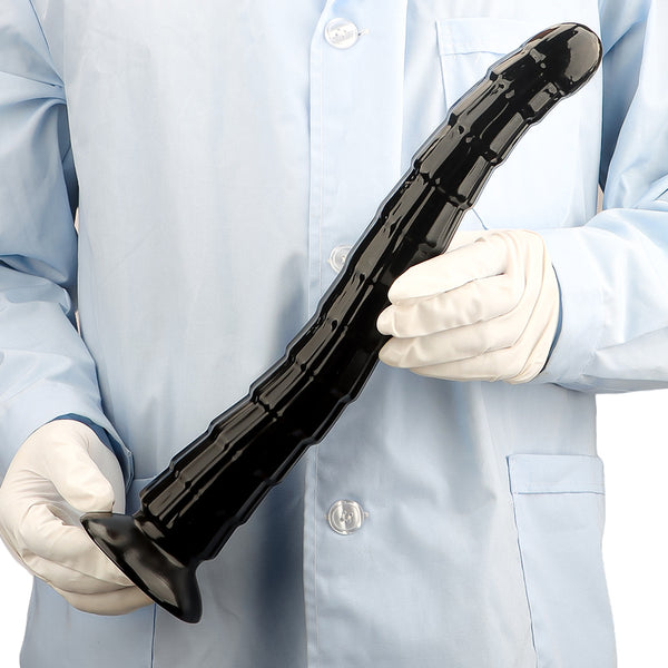 Black scale anal plug for men with super long penis to deeply expand anal whip