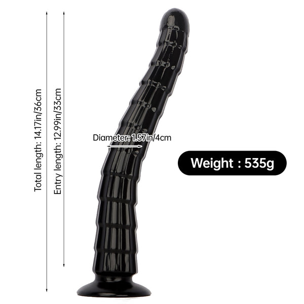 Black scale anal plug for men with super long penis to deeply expand anal whip
