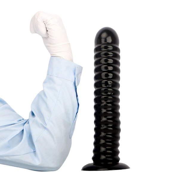 Extra long and large threaded unisex dildo