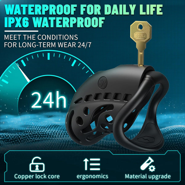 Remote Control Electric Shock Male Cock Cage Chastity Device - 9 e-stim intensities Chastity Cage with 3 Active Rings Adult Sex Toy for Men Penis Exercise | Key and Lock Included