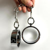 Stainless steel wrist ankle cuffs chrome plated, silver metal bracelet wrist anklet pair of restraints bondage game