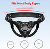 Strap On Dildo Harness, Adult Sex Toys for Women Men for Hands Free Play, Adjustable Waist and Thigh Leather Belt with 3 Size Metal O-Rings for Lesbian Gay Couple Vaginal Anal Play Pegging Dildo