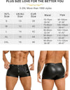 Men's Punk Rivet Faux Leather Briefs Plus Size Leather Thong Low Rise Men's Black Low Rise Fashion Briefs