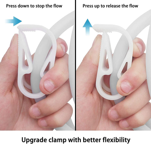 Abyclean Non-Toxic Silicone Enema Bag Kit BPA and Phthalates Free Anal Douche for Colon Cleansing with Hose, 3 Nozzle (2 Quart Transparent)