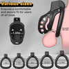 Male Chastity Cage, Large Chastity Device with 5 Sizes Rings and Invisible Lock for Man Penis Exercise Bondage Gear & Accessories Lightweight Adult Sex Toys