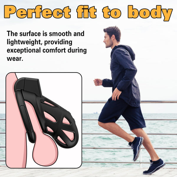 Male Chastity Cage, Large Chastity Device with 5 Sizes Rings and Invisible Lock for Man Penis Exercise Bondage Gear & Accessories Lightweight Adult Sex Toys