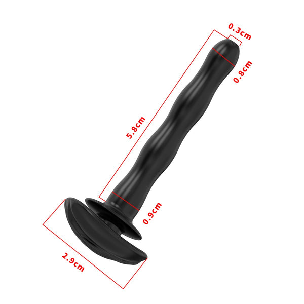 Chastity cage with removable urethral plug, hollow silicone tube with urethral rod