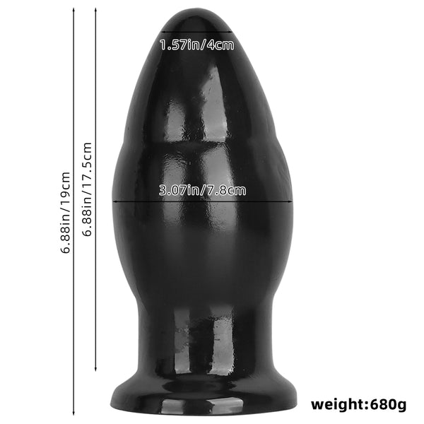 Manual Anal Plug Prostate Massager, Huge Waterproof Butt Plug Adult Sex Toy for Men Women