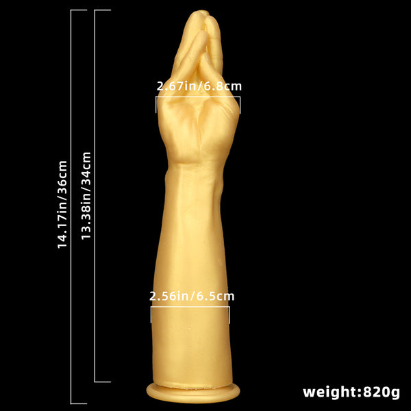 Realistic Hand Dildos Fist Dildo 14" Big Sex Toys with Suction Cup for Men Anal Fist Plug Silicone Fist Dildo Sm Anal Plug Vaginal Anal Fisting G-Spot Anal Pleasure Trainer Penis Sex Toys