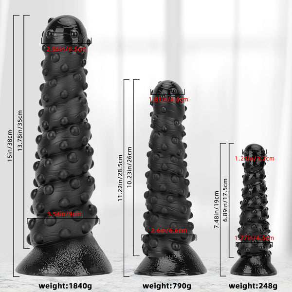 Big Monster Dildo Realistic Black Dildo Anal Dildo Suction Cup Butt Plug Dildos Long Thick Anal Beads Anal Plug Huge Giant Dildo Silicone Large Thick Dildo for Couple Sex