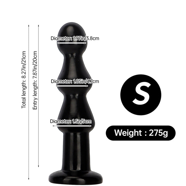 PVC butt plug prostate massager pagoda shaped large butt plug