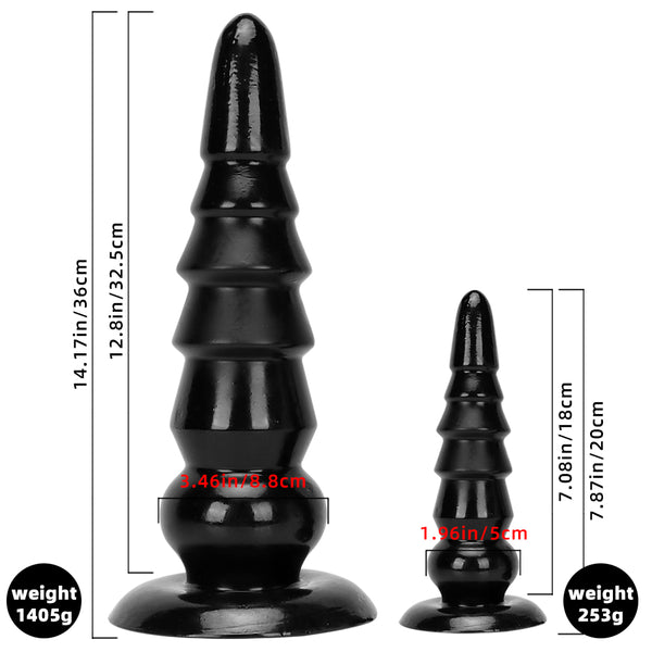 Thick and Enlarged Silicone Anal Plug with Expanded Base Beads to Stimulate Butt Butt Plug Couple's Pleasure Sex Toy
