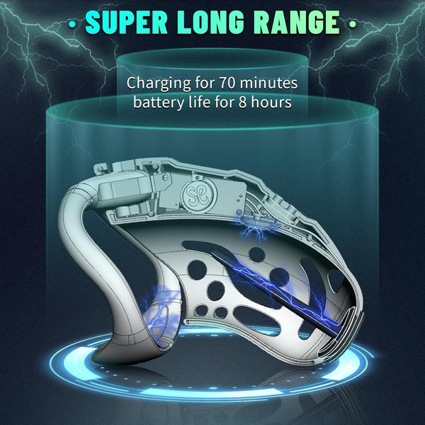 Remote Control Electric Shock Male Cock Cage Chastity Device - 9 e-stim intensities Chastity Cage with 3 Active Rings Adult Sex Toy for Men Penis Exercise | Key and Lock Included