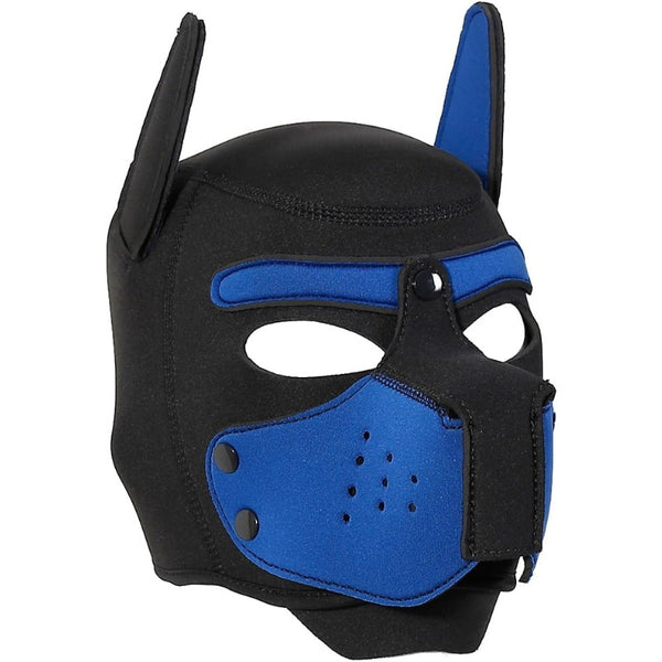 Neoprene Puppy Face Muzzle Dog Removable Full Head Hood Mask With Ears (One Size)