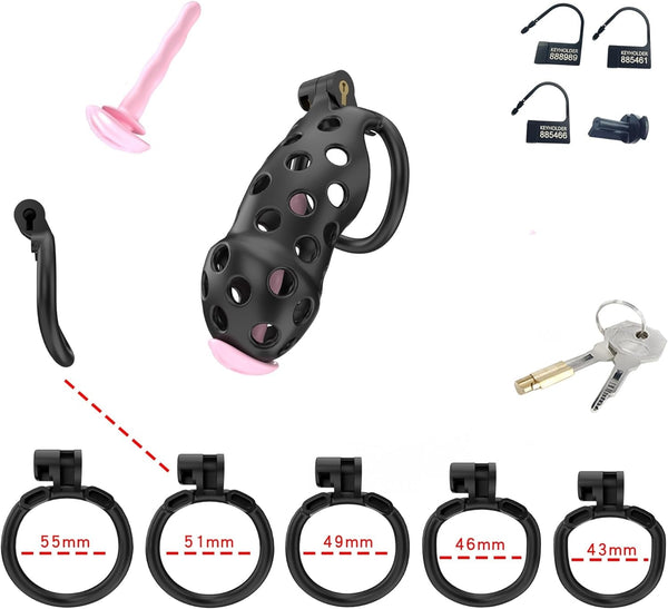 Cobra Chastity Cage BDSM Cage with Ring Size 5 Gay Chastity Device