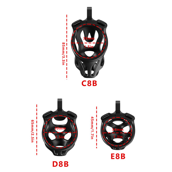 Dog head cage chastity lock bondage abstinence male black penis sleeve