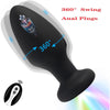 360° Swinging Anal Vibrator with Light Vibrating Butt Plug Rechargeable for Anal Stimulation Vaginal G-spot Anal Play Sex Toy