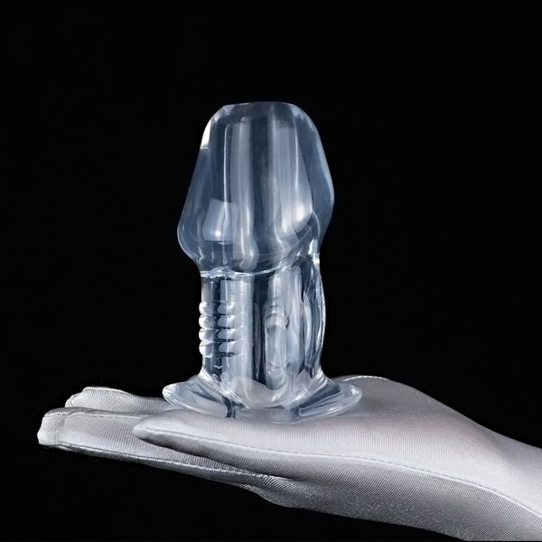 Hollow glans anal plug
