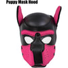 Neoprene Dog Full Face Puppy Mask Removable Pup Hood Halloween Mask