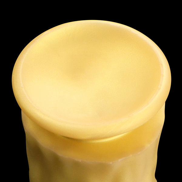 Golden Long Thin Dildo Liquid Silicone