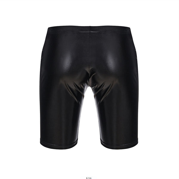 Sexy Mens PU Leather Wet Look For Boxer Briefs Shorts Pants Sheath Underpants
