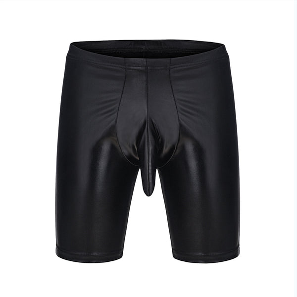 Sexy Mens PU Leather Wet Look For Boxer Briefs Shorts Pants Sheath Underpants