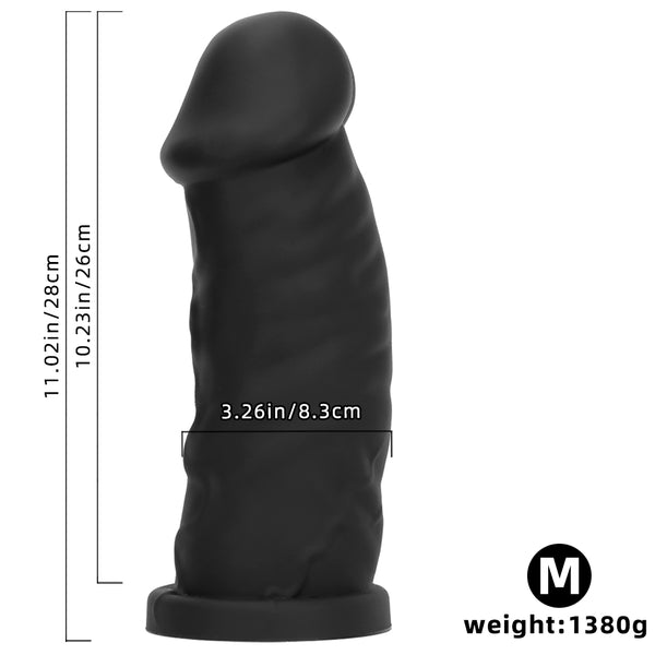 Realistic Dildo Thick Lifelike Dildo with Strong Suction Base for Hands-Free Play Huge Anal Plug for Anus Dilation Prostate Stimulation Silicone Adult Sex Toy for Advanced Players