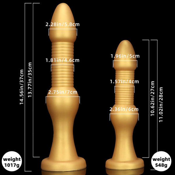 Super Long Anal Beads,Liquid Silicone Screw Thread Butt Plug Strong Suction Cup Long Anal Plug Prostate Massage Anal Trainer Dildo Anal Toy for Man Woman and Couples G-spot Sex Factory