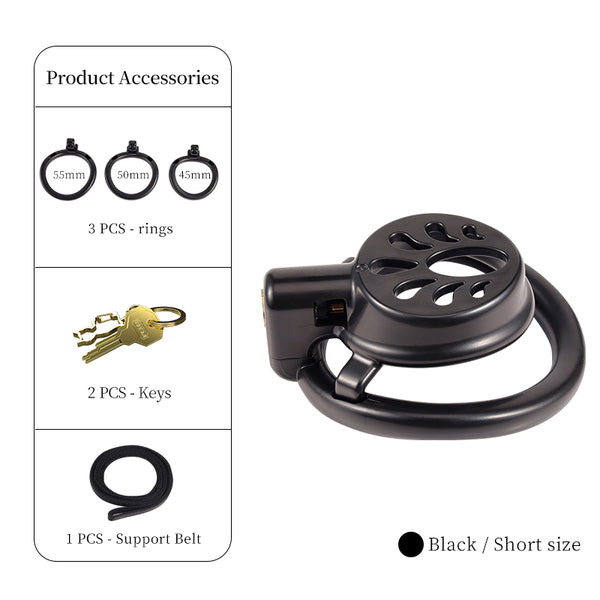 Flat & Small Chastity Cage Set