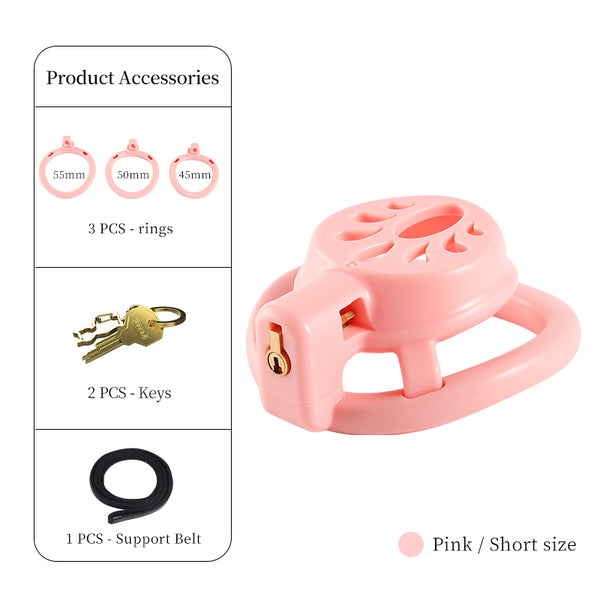 Flat & Small Chastity Cage Set