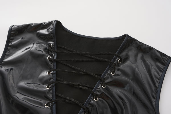 Men's Sexy Leather Sleeveless Top