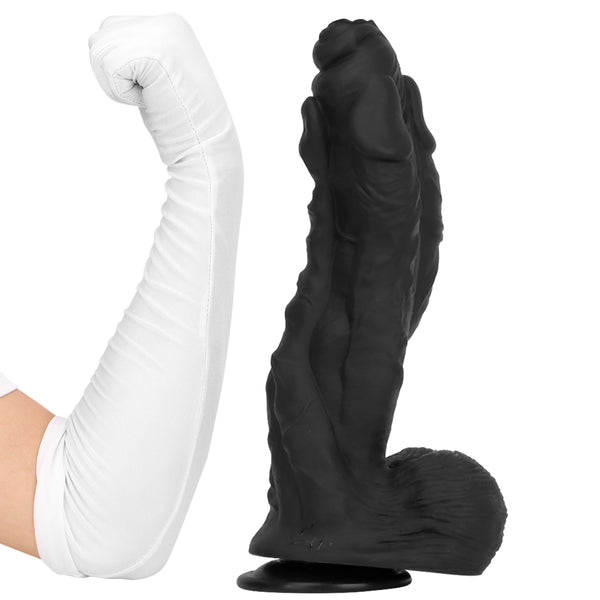 11.41in 12.6in 15in Super Big Silicone Soft Black Fantasy Love Sex Dildo