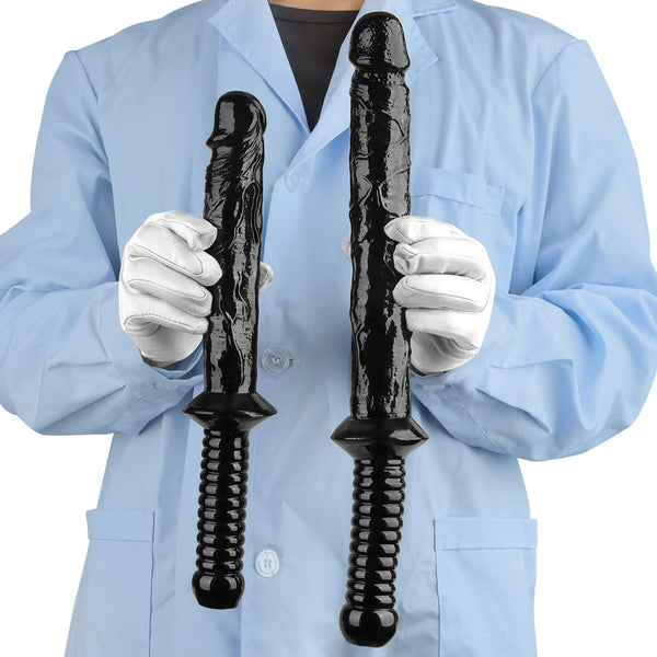 Long handle couple dildo, fun adult realistic sex toys