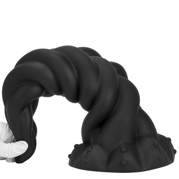 Hands-free butt plug with strong suction cup, realistic beginner anal dildo, suitable for men and women (black and gold)