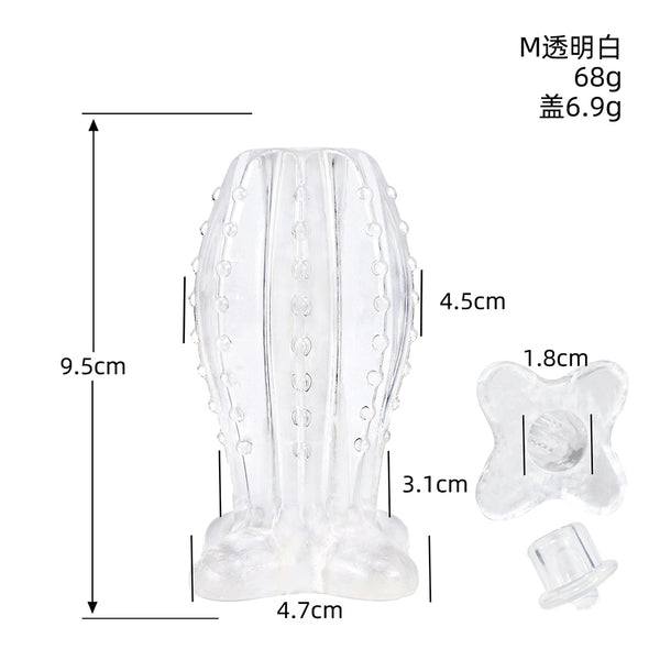 TPE material cactus hollow anal plug