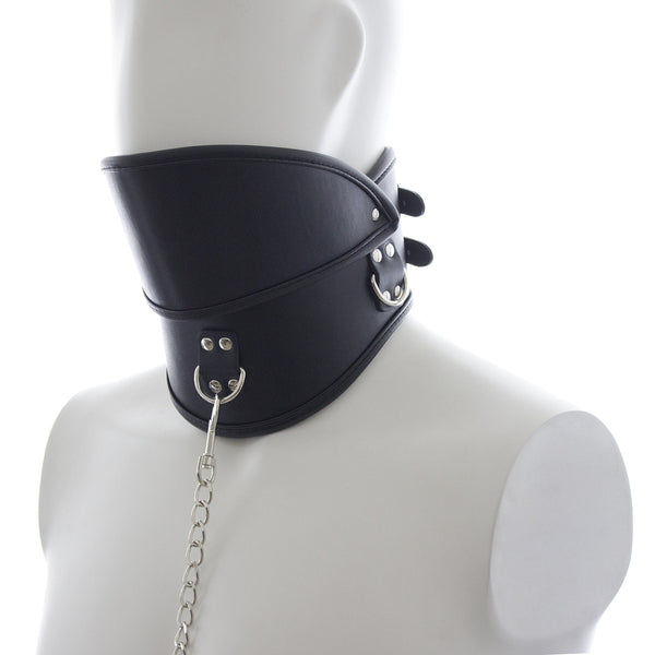 Genuine Leather Slave Posture Collar Bondage Neck Restraint/Unisex Luxury Leather Neck Collar