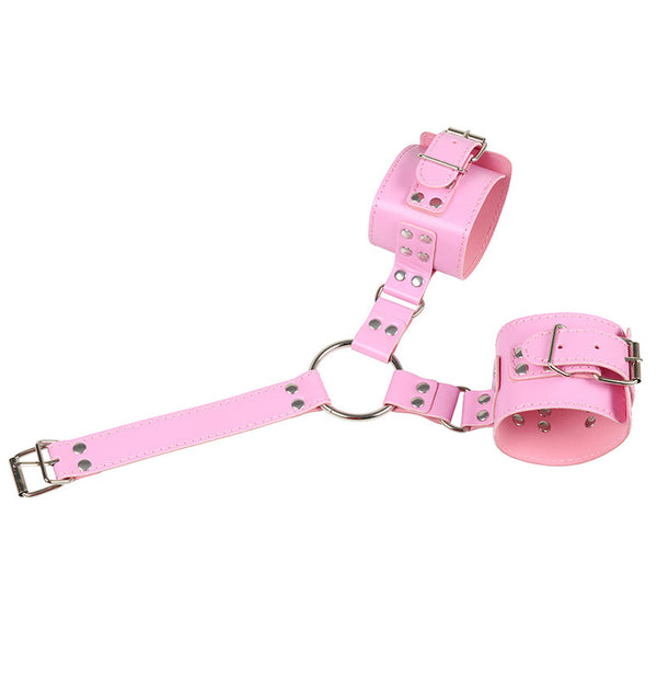 Men Back Handcuffs Harness Adjustable Back Strap for Couple Sex Games Cosplay Costume