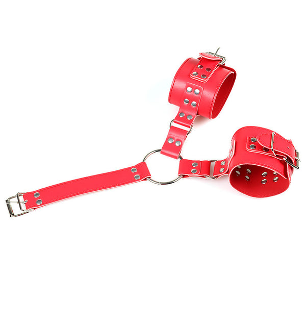 Men Back Handcuffs Harness Adjustable Back Strap for Couple Sex Games Cosplay Costume