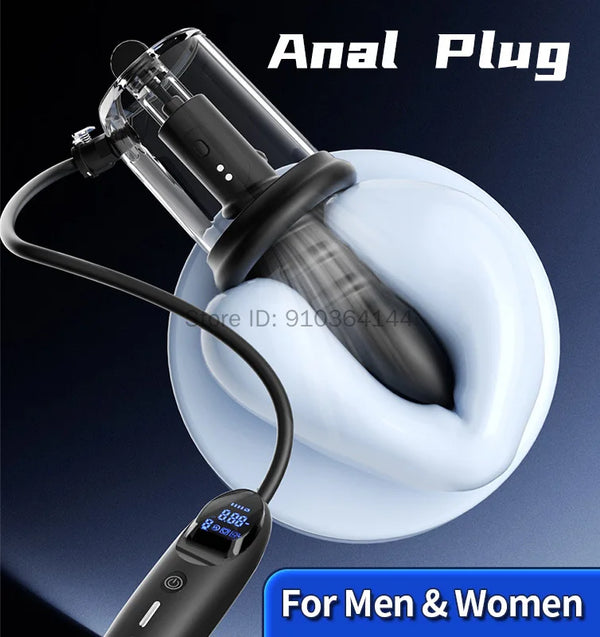 2025 New Electric Smart Vibrating Anal Plug Rosebud Pump Vacuum Sucking Massage Prostate ButtPlug Adult Sex Toys For Man Women