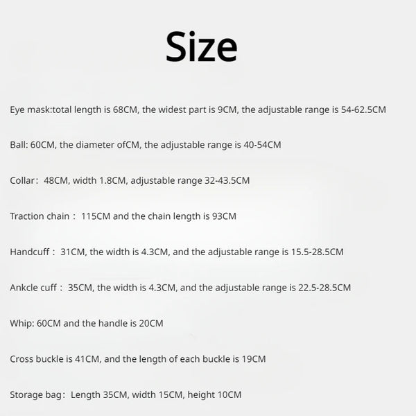 BDSM Leather Bondage Kits Handcuff Collar Gag Ankle Cuffs Hogtie Restraints Sex Toys for Couples Adult Love Flirt Games SM Set