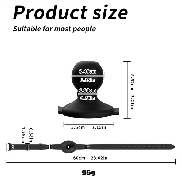 New silicone gag BDSM breathable ball-shaped gag adjustable strap gag