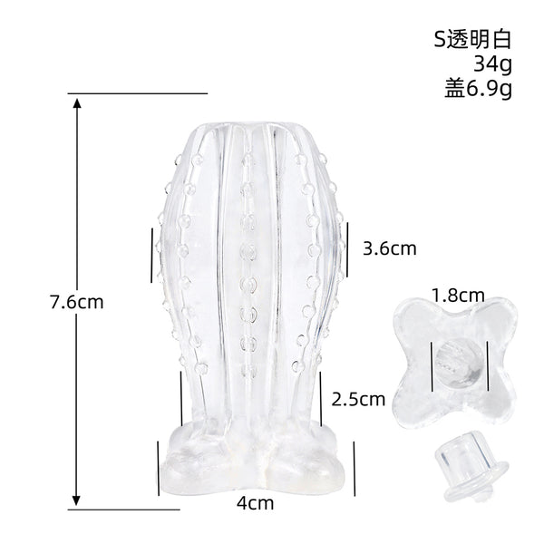 TPE material cactus hollow anal plug