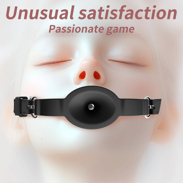 New silicone gag BDSM breathable ball-shaped gag adjustable strap gag