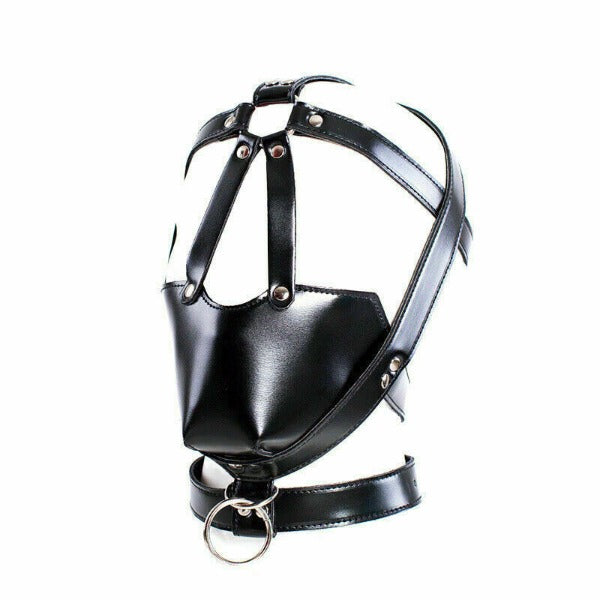 Masquerade Head Harness PU Leather mask Restraint headgear Costume Props Cosplay