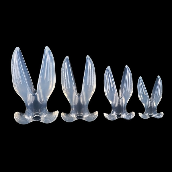 Blue Whale Mouth Anal Sex Toy, Anal Dilator, Prostate Massager with Center Hole