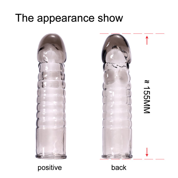 Crystal penis enlargement condom liner enlargement belt enhancer realistic condom